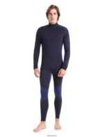 Icebreaker Men Merino 260 Tech Long Sleeve Half Zip Thermal Top Z04NXR167 Clothing Midnight Navy - Image 3
