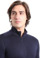 Icebreaker Men Merino 260 Tech Long Sleeve Half Zip Thermal Top Z04NXR167 Clothing Midnight Navy - Image 4