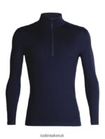 Icebreaker Men Merino 260 Tech Long Sleeve Half Zip Thermal Top Z04NXR167 Clothing Midnight Navy - Image 6