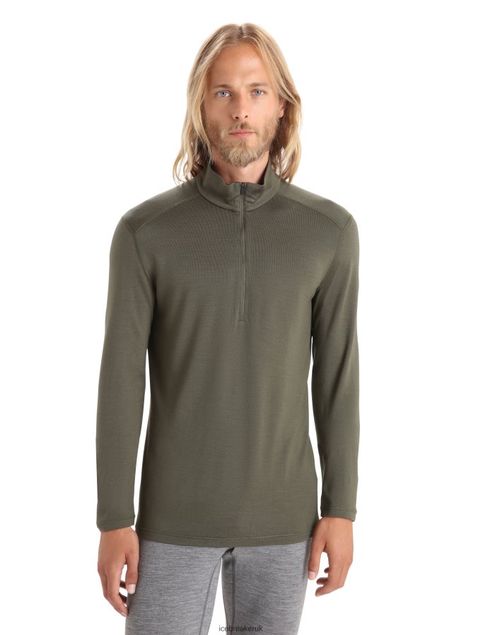 Icebreaker Men Merino 260 Tech Long Sleeve Half Zip Thermal Top Z04NXR168 Clothing Loden - Image 1