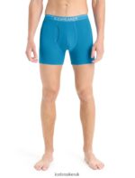 Icebreaker Men Merino Anatomica Boxers With Fly Z04NXR100 Clothing Geo Blue