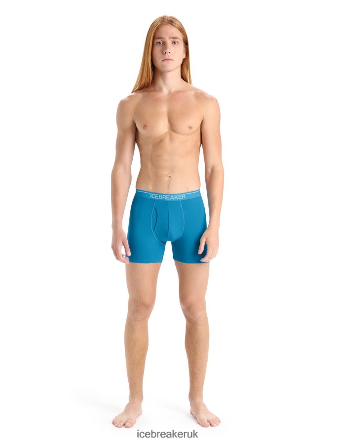 Icebreaker Men Merino Anatomica Boxers With Fly Z04NXR100 Clothing Geo Blue - Image 3