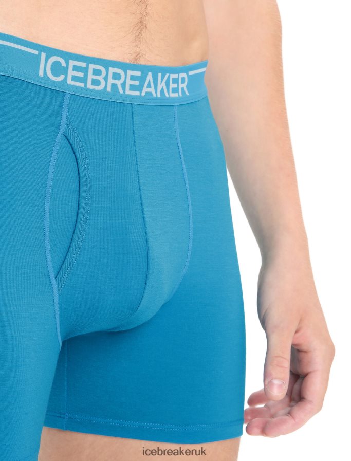 Icebreaker Men Merino Anatomica Boxers With Fly Z04NXR100 Clothing Geo Blue - Image 4