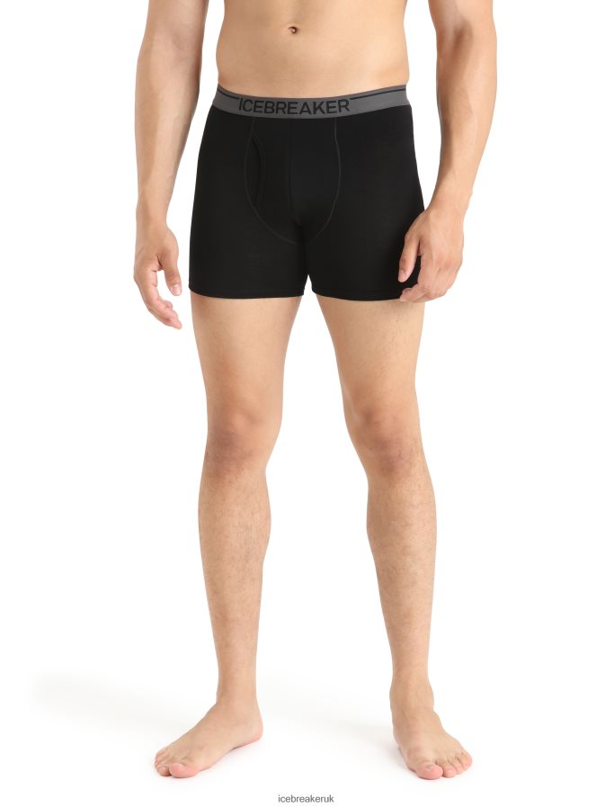 icebreaker_men_merino_anatomica_boxers_with_fly_z04nxr94_clothing_black.jpg Icebreaker Men Merino Anatomica Boxers With Fly Z04NXR94 Clothing Black - Image 1