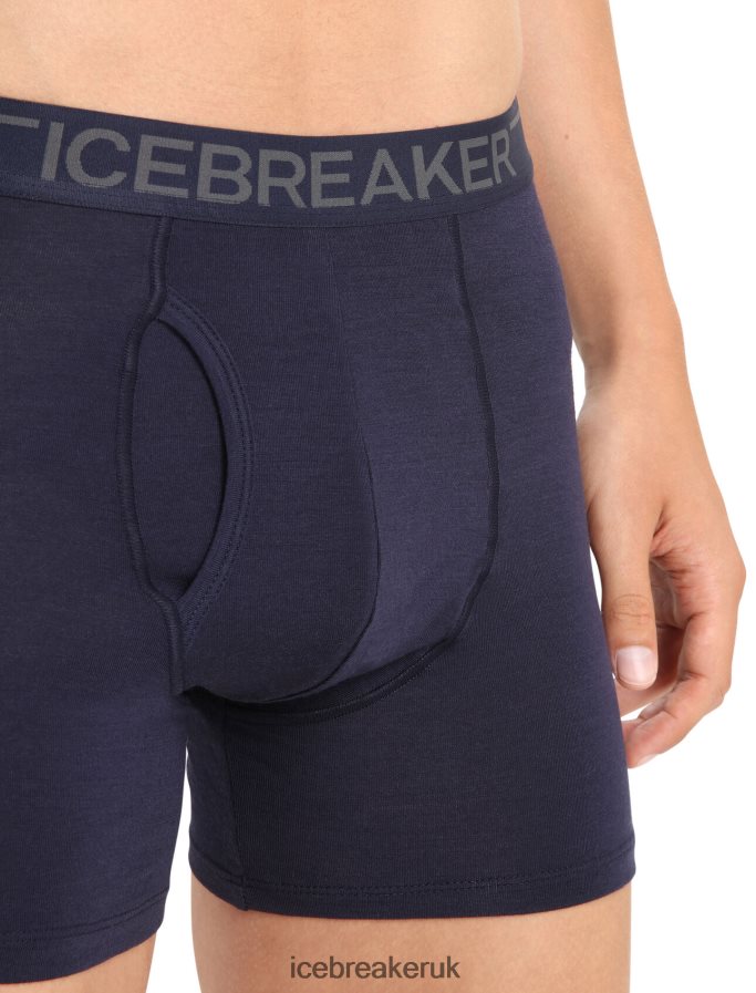 Icebreaker Men Merino Anatomica Boxers With Fly Z04NXR96 Clothing Midnight Navy - Image 4