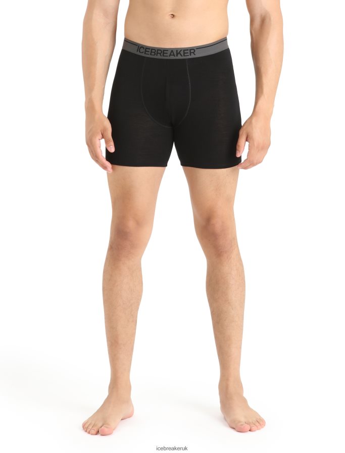 icebreaker_men_merino_anatomica_long_boxers_z04nxr131_clothing_black.jpg Icebreaker Men Merino Anatomica Long Boxers Z04NXR131 Clothing Black - Image 1