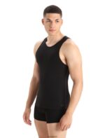 Icebreaker Men Merino Anatomica Tank Top Z04NXR125 Clothing Black
