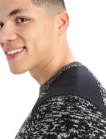 Icebreaker Men Merino Barein Crewe Sweater Z04NXR361 Clothing Black/Snow - Image 5