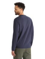 Icebreaker Men Merino Central Classic Long Sleeve T-Shirt Canopy Camper Z04NXR375 Clothing Midnight Navy - Image 2
