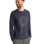 Icebreaker Men Merino Central Classic Long Sleeve T-Shirt Canopy Camper Z04NXR375 Clothing Midnight Navy