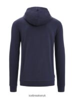 Icebreaker Men Merino Central Classic Long Sleeve Zip Hoodie Z04NXR209 Clothing Midnight Navy - Image 7