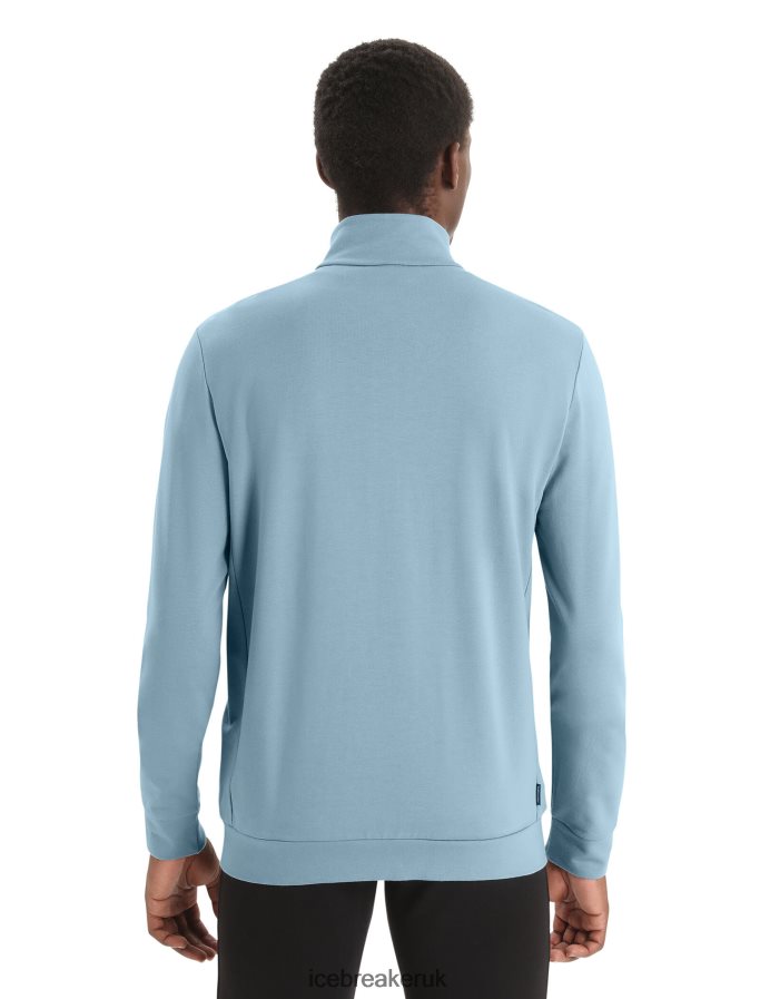 Icebreaker Men Merino Central Classic Long Sleeve Zip Z04NXR210 Clothing Astral Blue - Image 2