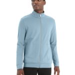 Icebreaker Men Merino Central Classic Long Sleeve Zip Z04NXR210 Clothing Astral Blue