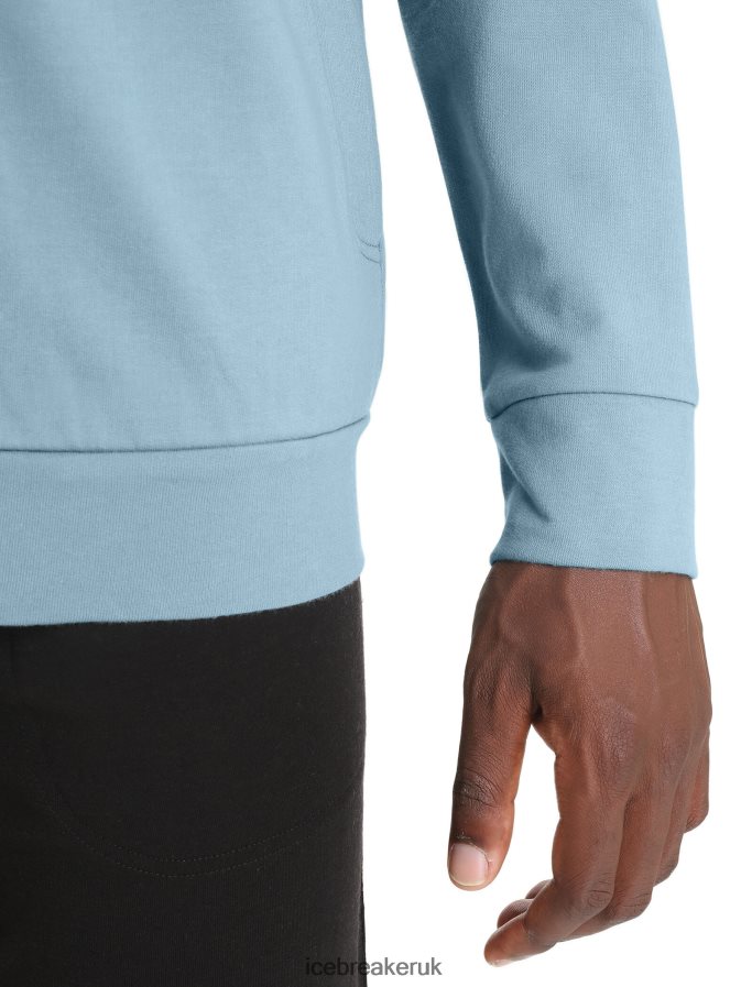 Icebreaker Men Merino Central Classic Long Sleeve Zip Z04NXR210 Clothing Astral Blue - Image 6