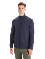 Icebreaker Men Merino Central Classic Long Sleeve Zip Z04NXR211 Clothing Midnight Navy