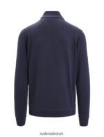 Icebreaker Men Merino Central Classic Long Sleeve Zip Z04NXR211 Clothing Midnight Navy - Image 7