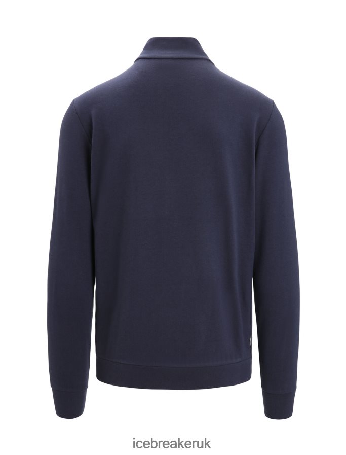 Icebreaker Men Merino Central Classic Long Sleeve Zip Z04NXR211 Clothing Midnight Navy - Image 7
