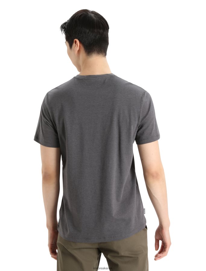 Icebreaker Men Merino Central Classic Short Sleeve T-Shirt Move to Natural Mountain Z04NXR340 Clothing Monsoon - Image 2