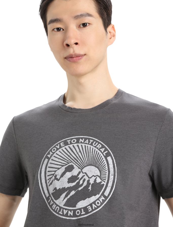 Icebreaker Men Merino Central Classic Short Sleeve T-Shirt Move to Natural Mountain Z04NXR340 Clothing Monsoon - Image 4