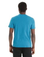 Icebreaker Men Merino Central Classic Short Sleeve T-Shirt Otter Paddle Z04NXR61 Clothing Geo Blue - Image 2