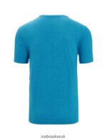 Icebreaker Men Merino Central Classic Short Sleeve T-Shirt Otter Paddle Z04NXR61 Clothing Geo Blue - Image 7
