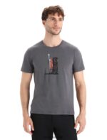 Icebreaker Men Merino Central Classic Short Sleeve T-Shirt Otter Paddle Z04NXR62 Clothing Monsoon