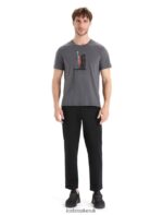 Icebreaker Men Merino Central Classic Short Sleeve T-Shirt Otter Paddle Z04NXR62 Clothing Monsoon - Image 3