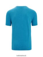 Icebreaker Men Merino Central Classic Short Sleeve T-Shirt St Anton Z04NXR34 Clothing Geo Blue - Image 7