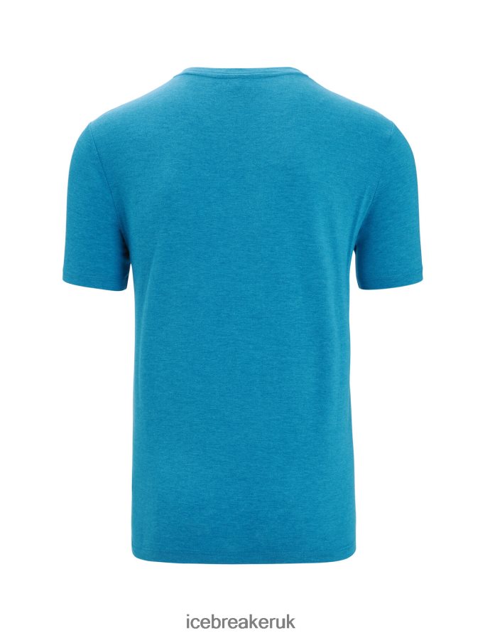 Icebreaker Men Merino Central Classic Short Sleeve T-Shirt St Anton Z04NXR34 Clothing Geo Blue - Image 7