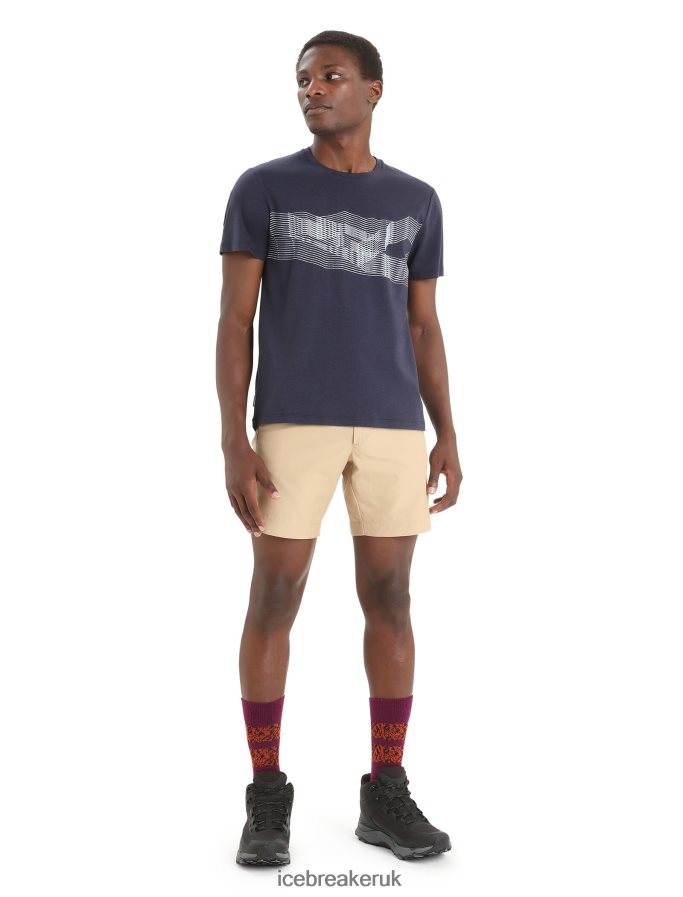 Icebreaker Men Merino Central Classic Short Sleeve T-Shirt St Anton Z04NXR35 Clothing Midnight Navy - Image 3