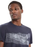 Icebreaker Men Merino Central Classic Short Sleeve T-Shirt St Anton Z04NXR35 Clothing Midnight Navy - Image 4