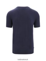 Icebreaker Men Merino Central Classic Short Sleeve T-Shirt St Anton Z04NXR35 Clothing Midnight Navy - Image 7