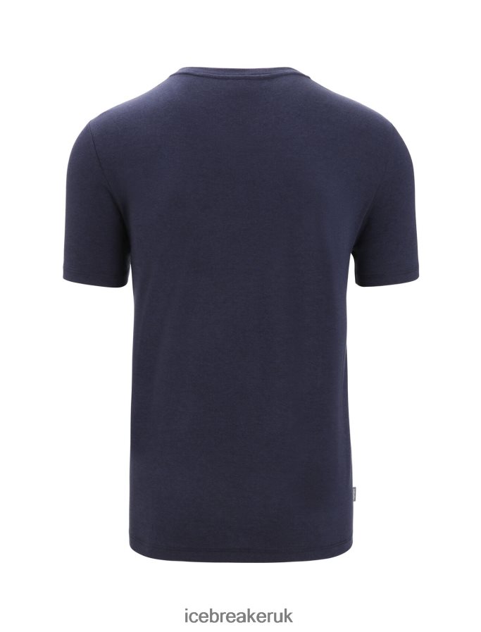 Icebreaker Men Merino Central Classic Short Sleeve T-Shirt St Anton Z04NXR35 Clothing Midnight Navy - Image 7