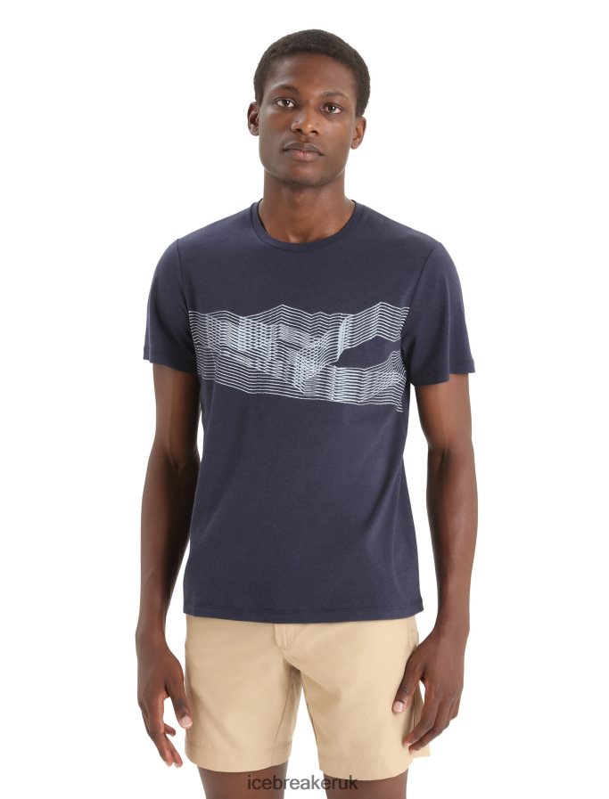 Icebreaker Men Merino Central Classic Short Sleeve T-Shirt St Anton Z04NXR35 Clothing Midnight Navy - Image 1