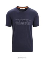 Icebreaker Men Merino Central Classic Short Sleeve T-Shirt Story Z04NXR52 Clothing Midnight Navy - Image 6