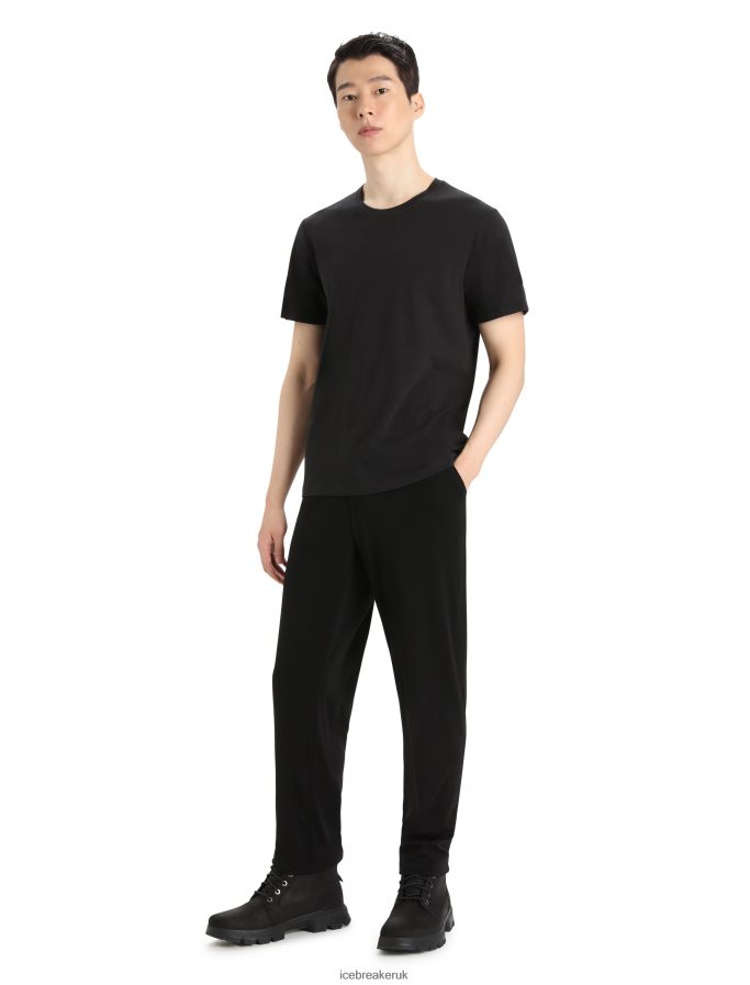 Icebreaker Men Merino Central Classic Short Sleeve T-Shirt Z04NXR47 Clothing Black - Image 3