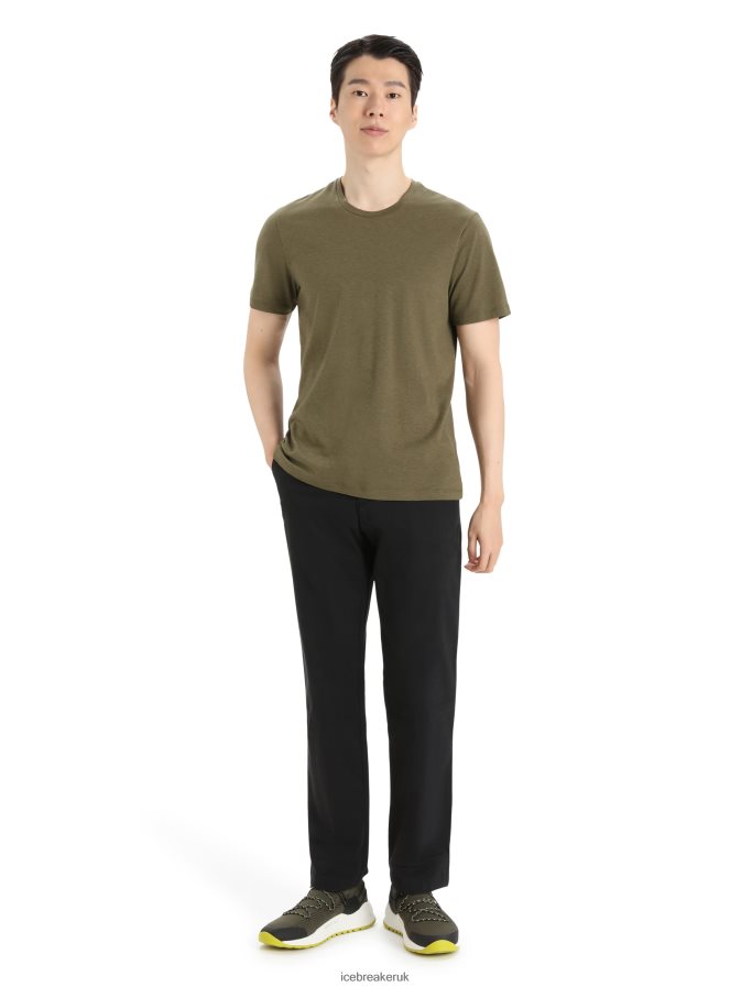 Icebreaker Men Merino Central Classic Short Sleeve T-Shirt Z04NXR48 Clothing Loden - Image 3