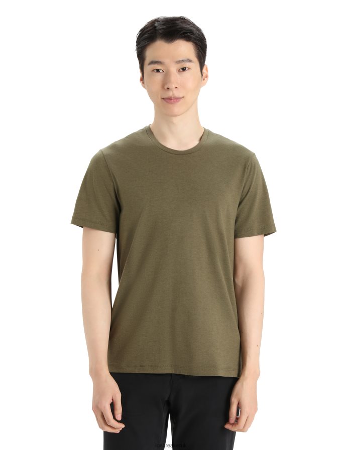 Icebreaker Men Merino Central Classic Short Sleeve T-Shirt Z04NXR48 Clothing Loden - Image 1