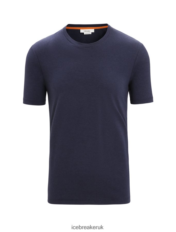 Icebreaker Men Merino Central Classic Short Sleeve T-Shirt Z04NXR51 Clothing Midnight Navy - Image 5