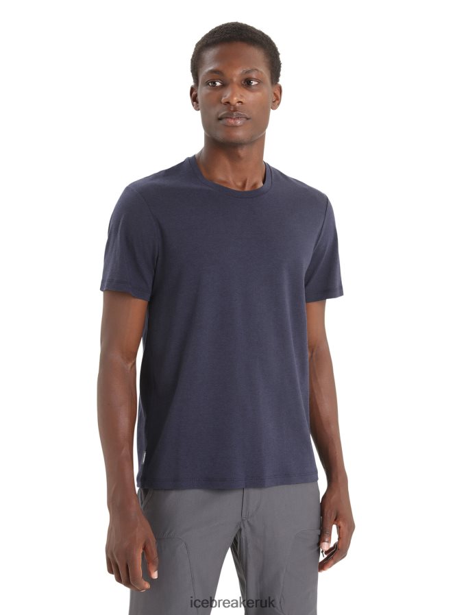 icebreaker_men_merino_central_classic_short_sleeve_t_shirt_z04nxr51_clothing_midnight_navy.jpg Icebreaker Men Merino Central Classic Short Sleeve T-Shirt Z04NXR51 Clothing Midnight Navy - Image 1