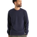 Icebreaker Men Merino Central II Long Sleeve Sweatshirt Z04NXR222 Clothing Midnight Navy
