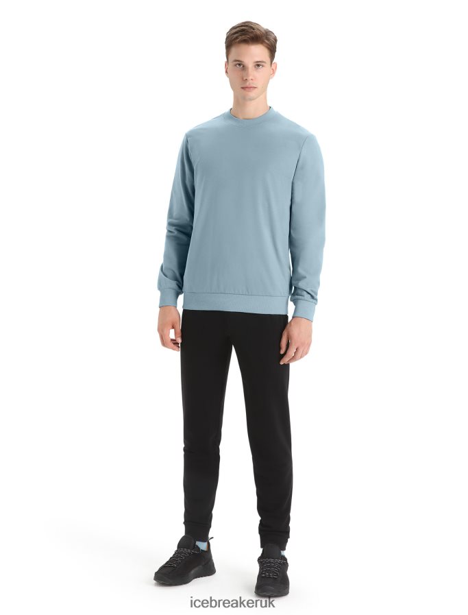 Icebreaker Men Merino Central II Long Sleeve Sweatshirt Z04NXR223 Clothing Astral Blue - Image 3