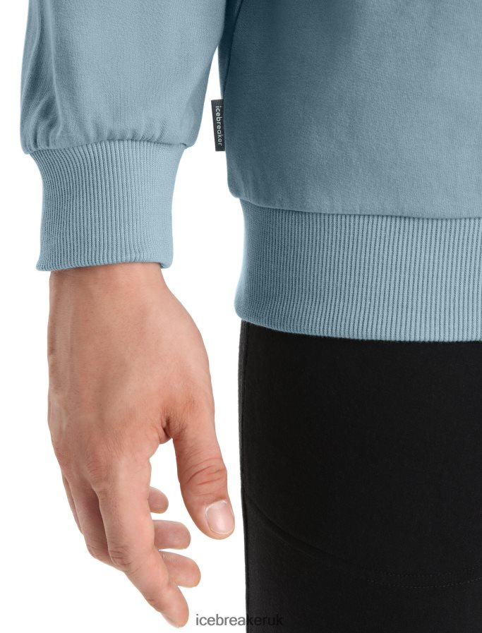 Icebreaker Men Merino Central II Long Sleeve Sweatshirt Z04NXR223 Clothing Astral Blue - Image 6