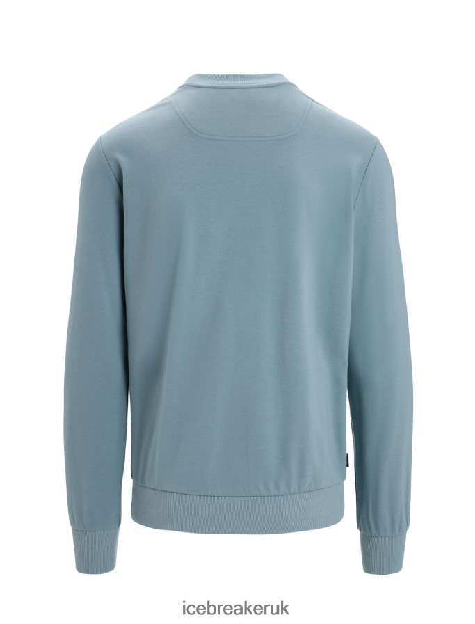 Icebreaker Men Merino Central II Long Sleeve Sweatshirt Z04NXR223 Clothing Astral Blue - Image 8