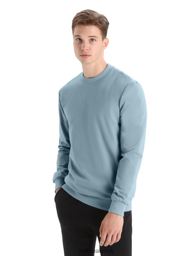 Icebreaker Men Merino Central II Long Sleeve Sweatshirt Z04NXR223 Clothing Astral Blue - Image 1