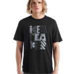 Icebreaker Men Merino Central Short Sleeve T-Shirt Stack Z04NXR485 Clothing Black