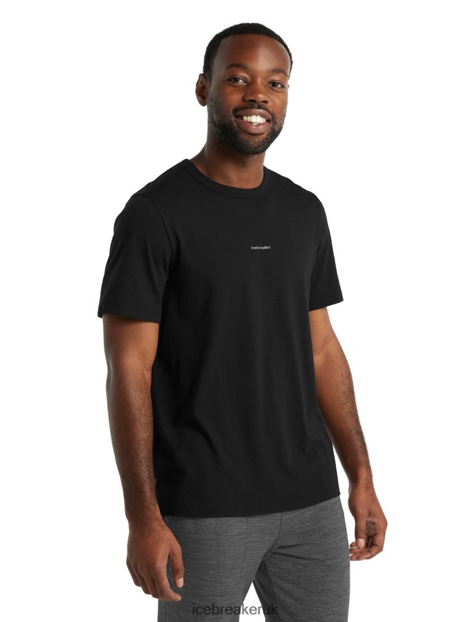Icebreaker Men Merino Central Short Sleeve T-Shirt Z04NXR492 Clothing Black - Image 1