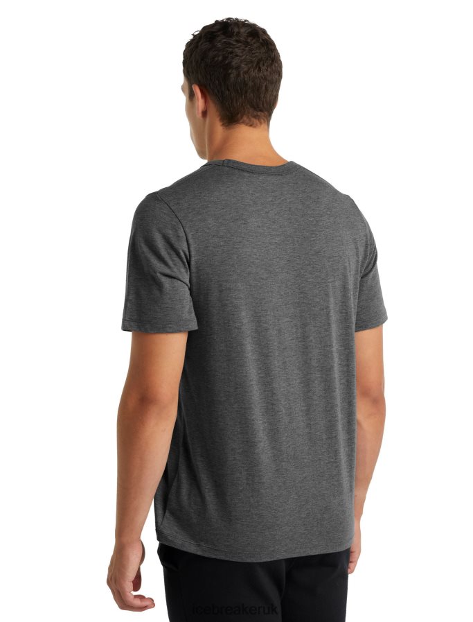 Icebreaker Men Merino Central Short Sleeve T-Shirt Z04NXR493 Clothing Gritstone Heather - Image 2