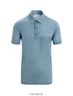 Icebreaker Men Merino Drayden Short Sleeve Polo Z04NXR11 Clothing Astral Blue - Image 6