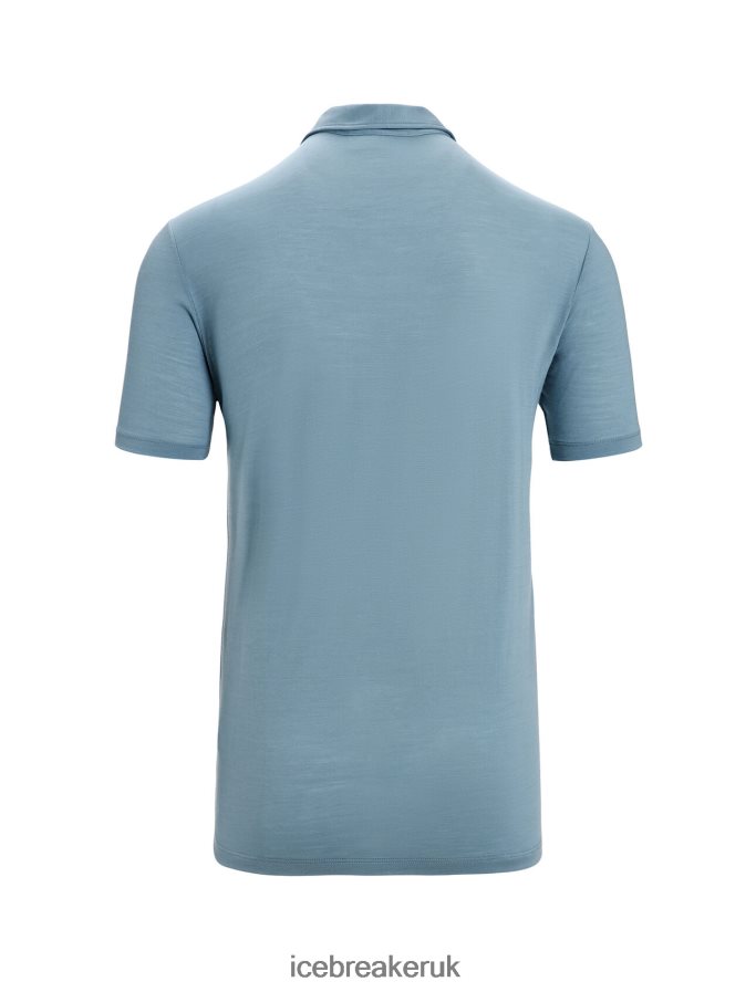 Icebreaker Men Merino Drayden Short Sleeve Polo Z04NXR11 Clothing Astral Blue - Image 7